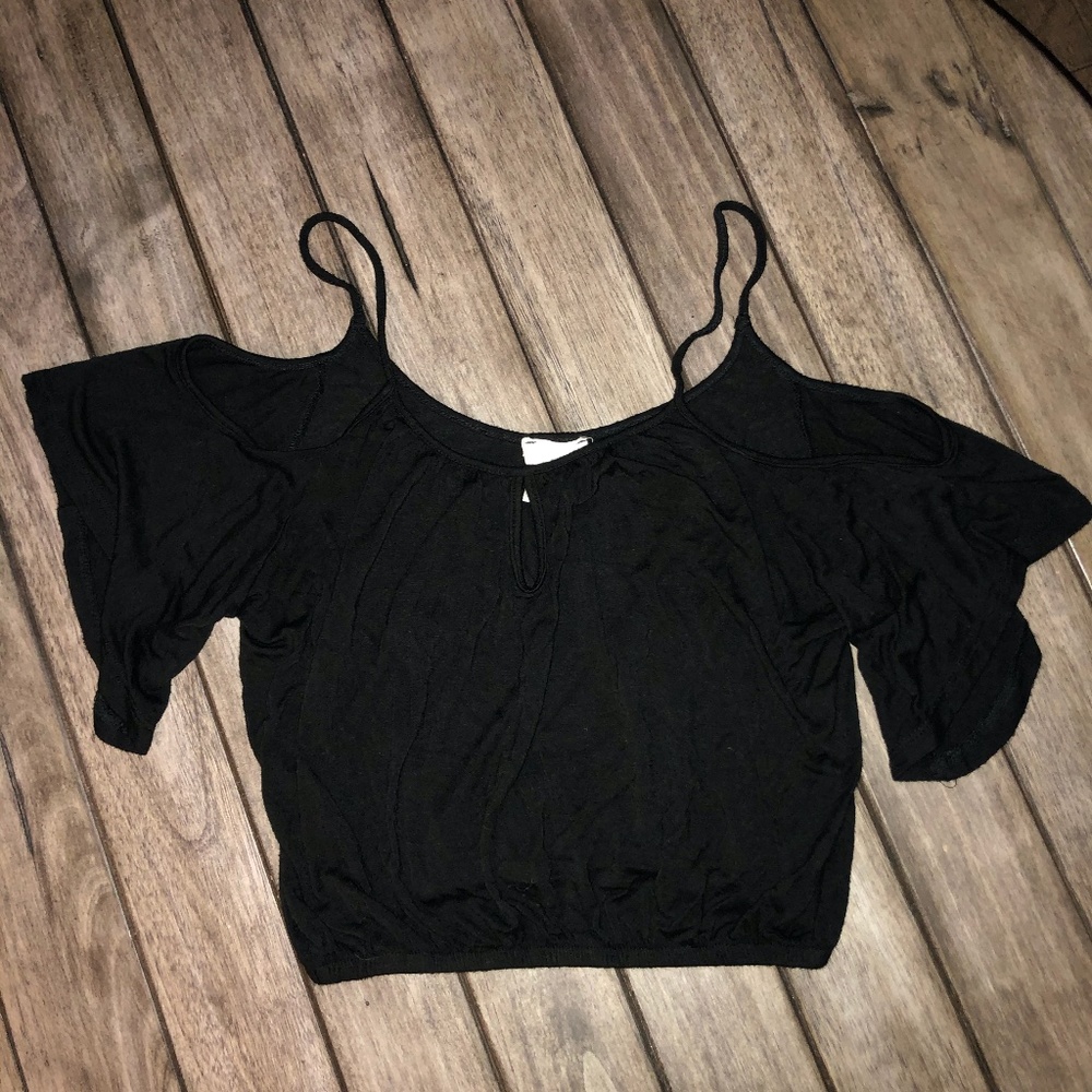 black loose dress top